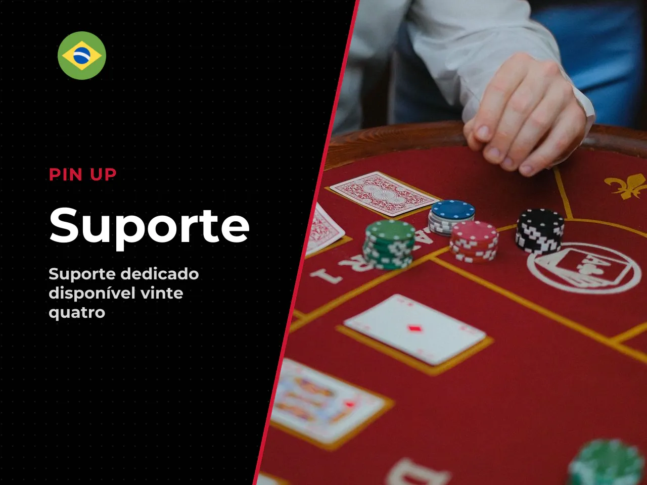 Suporte, Confidencialidade e Controle da Sua Conta. O suporte ao cliente funciona em português brasileiro, 24/7, via chat ao vivo e e-mail (<support@pin-up.support>). Não há suporte por chamada telefô